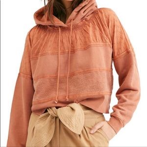 Free People Piper Pierced Cropped Hoodie